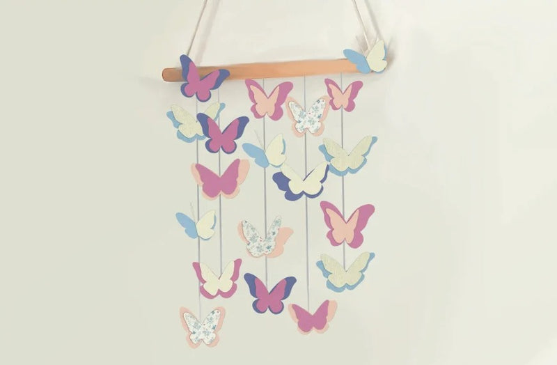 How to DIY Fabric Butterfly Wind Chimes