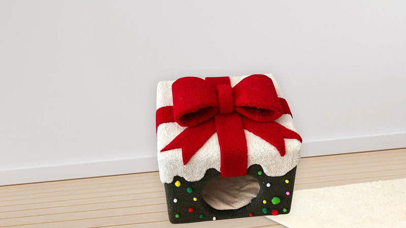 DIY Christmas Gift Box Cat Bed: Crafting a Comfy DIY Cat House