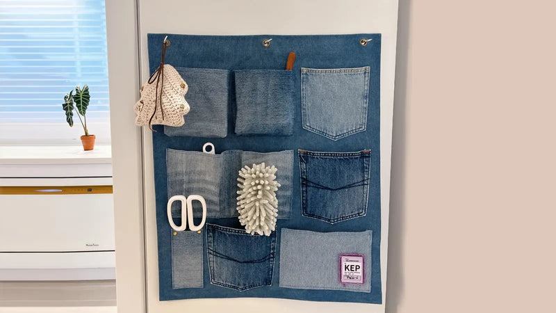 DIY Wall Organizer Using Old Jeans: Budget-Friendly Home Decor