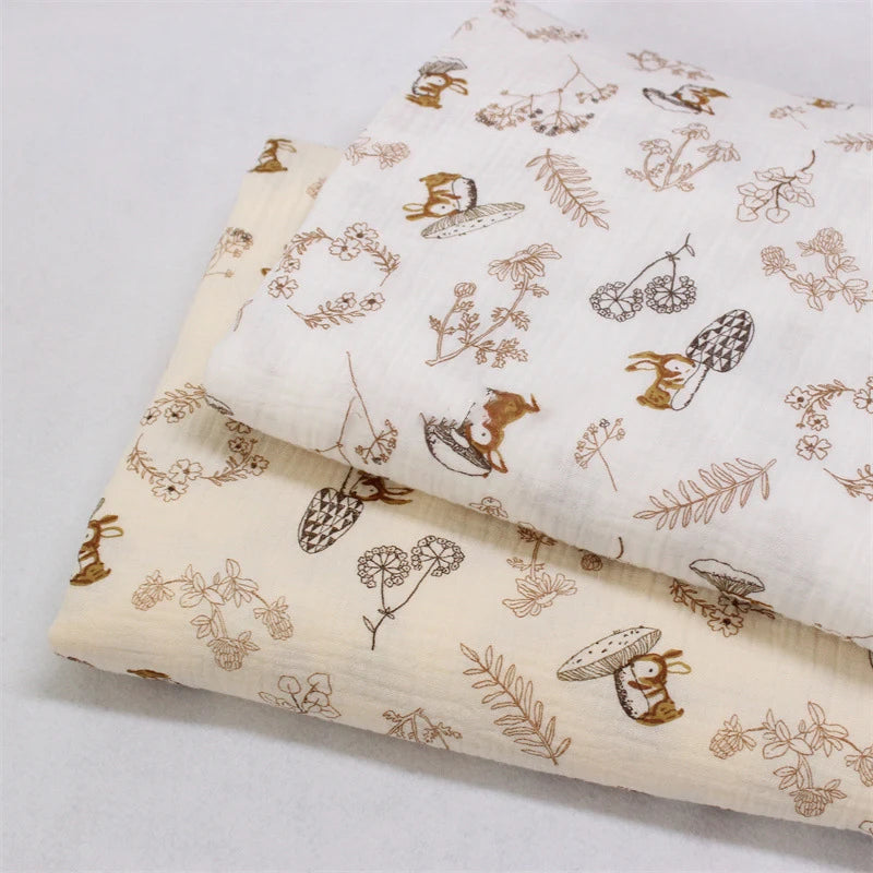 Animal Double Gauze Fabric By The Yard