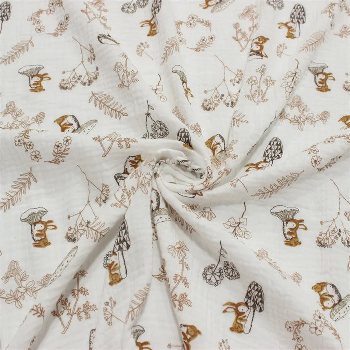 Animal Double Gauze Fabric By The Yard