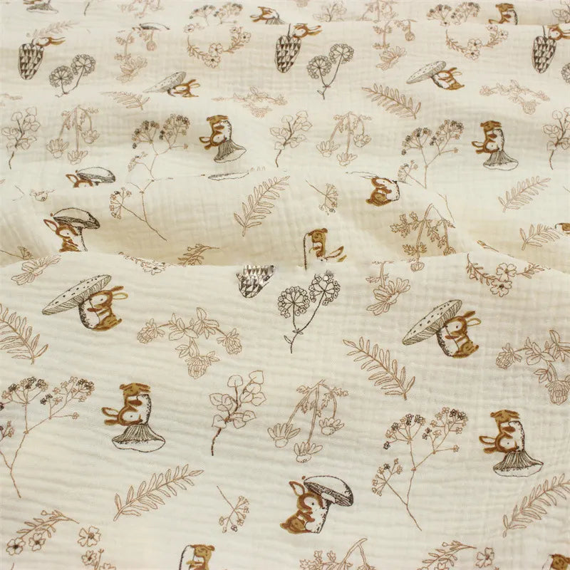 Animal Double Gauze Fabric By The Yard