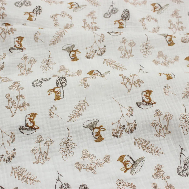 Animal Double Gauze Fabric By The Yard