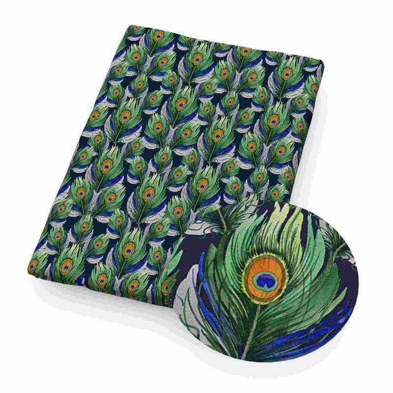 ColorfulPrintPeacockFabricByTheYard