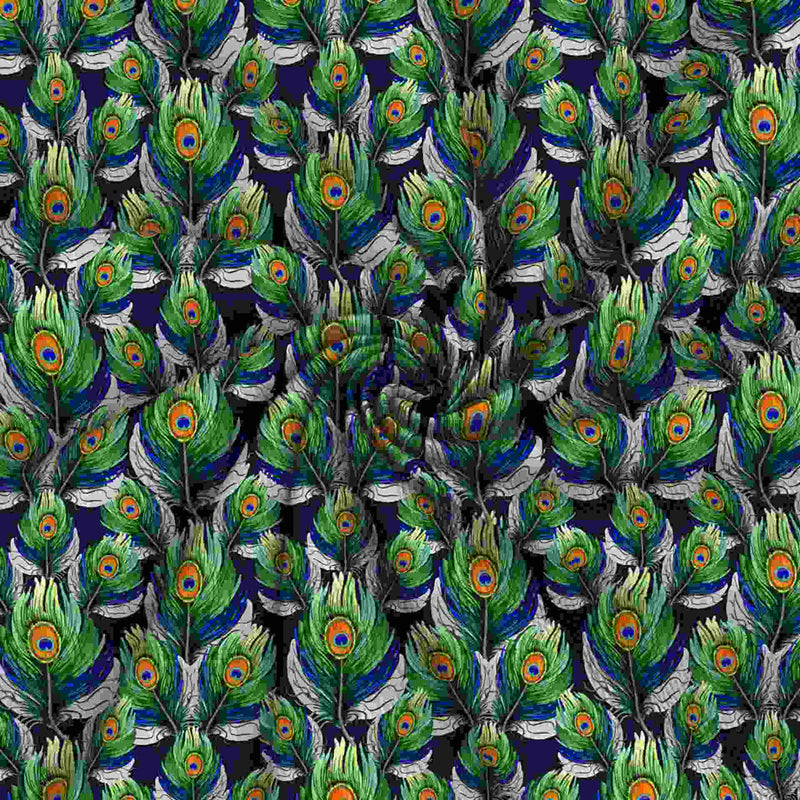 ColorfulPrintPeacockFabricByTheYard