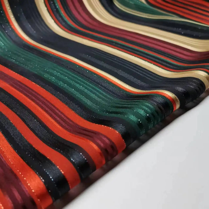 Colorful Stripe Chiffon Fabric By The Yard