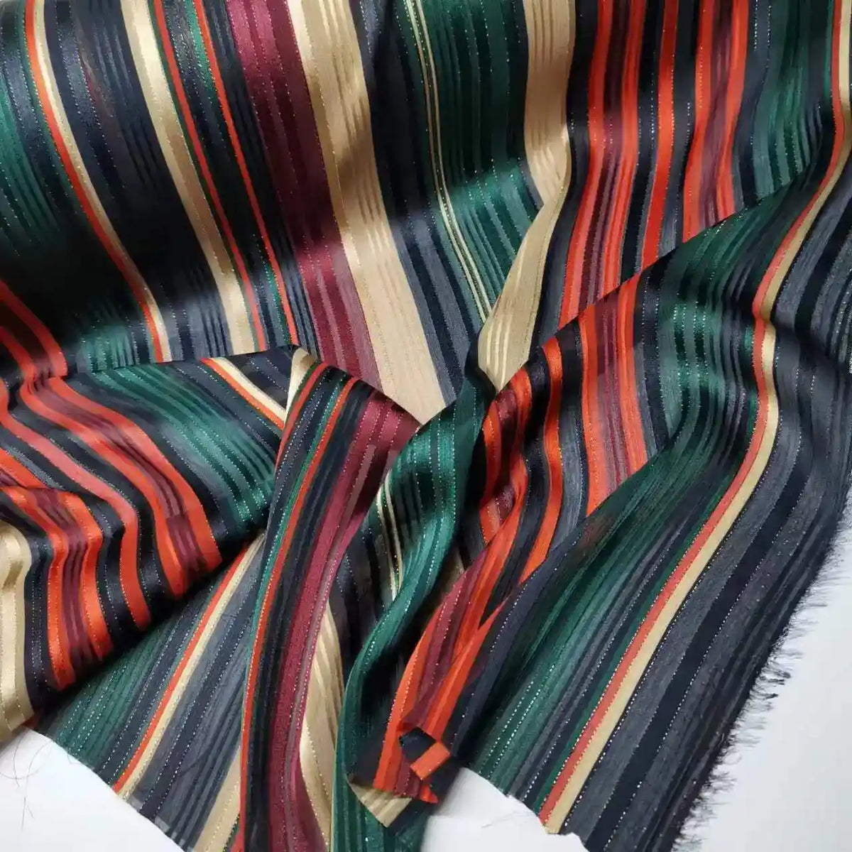 Colorful Stripe Chiffon Fabric By The Yard