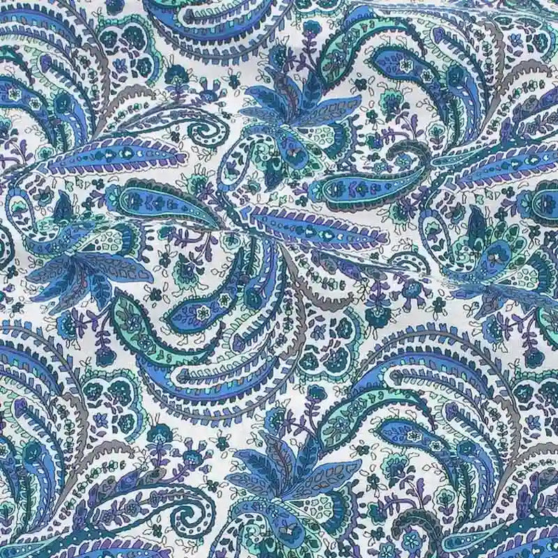 CottonPoplinPaisleyFabricByTheYard