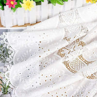 Cotton Hollow 3D Embroidered Eyelet Fabric By The Yard