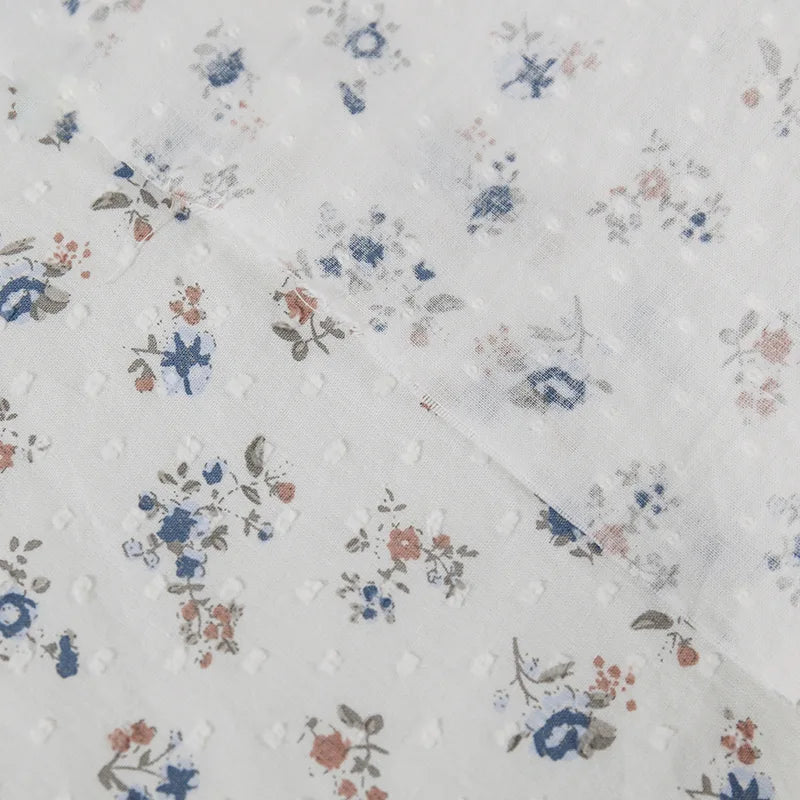 FloralPrintCottonSwissDotFabricByTheYard