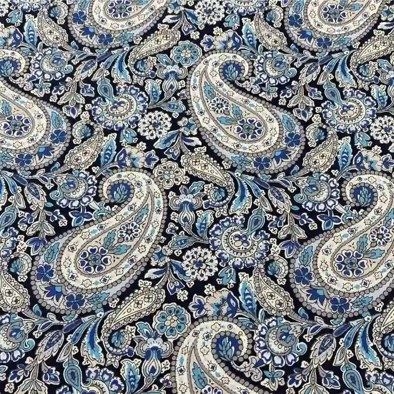 FloralPrintedCottonPaisleyFabricByTheYard