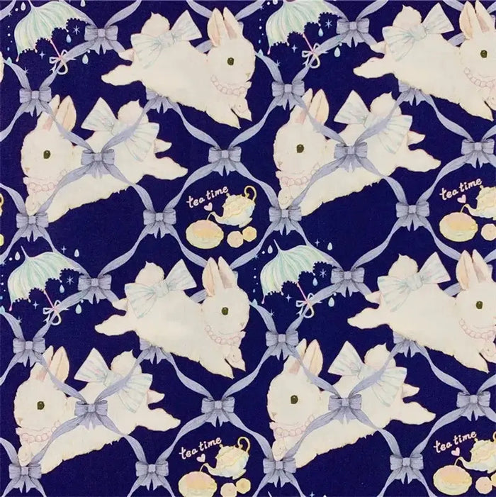 Garland Bunnies Print Easter Fabric By The Yard