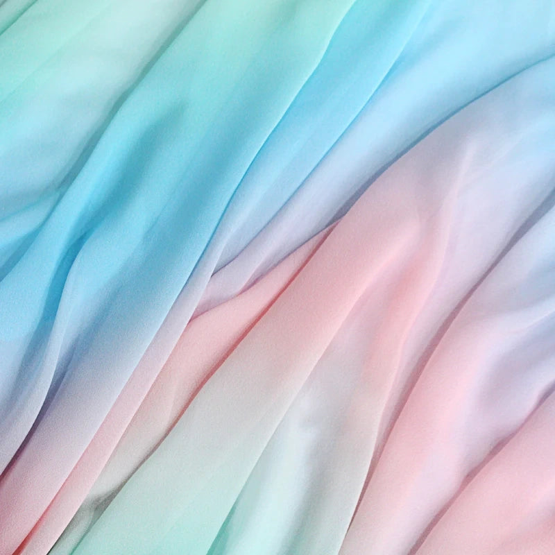 Gradient Ombre Chiffon Fabric By The Yard