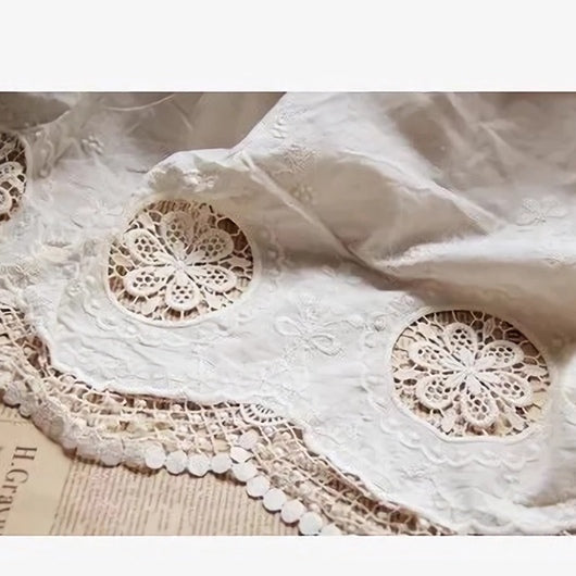 Hollow Out Embroidered Eyelet Fabric By The Yard