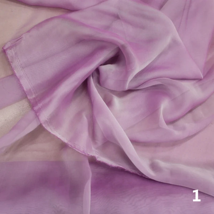 Iridescent Chiffon Sheer Fabric By The Yard-Longan Craft