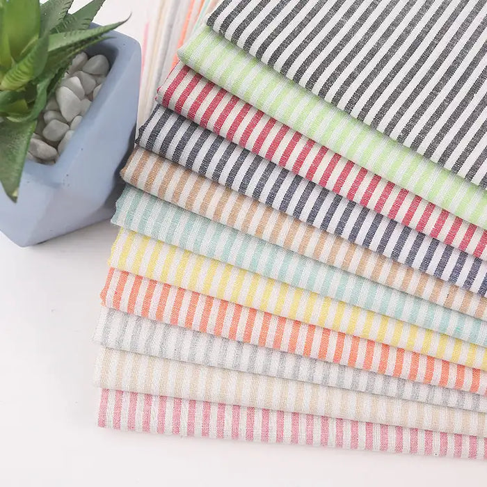 StripeCottonLinenFabricByTheYard