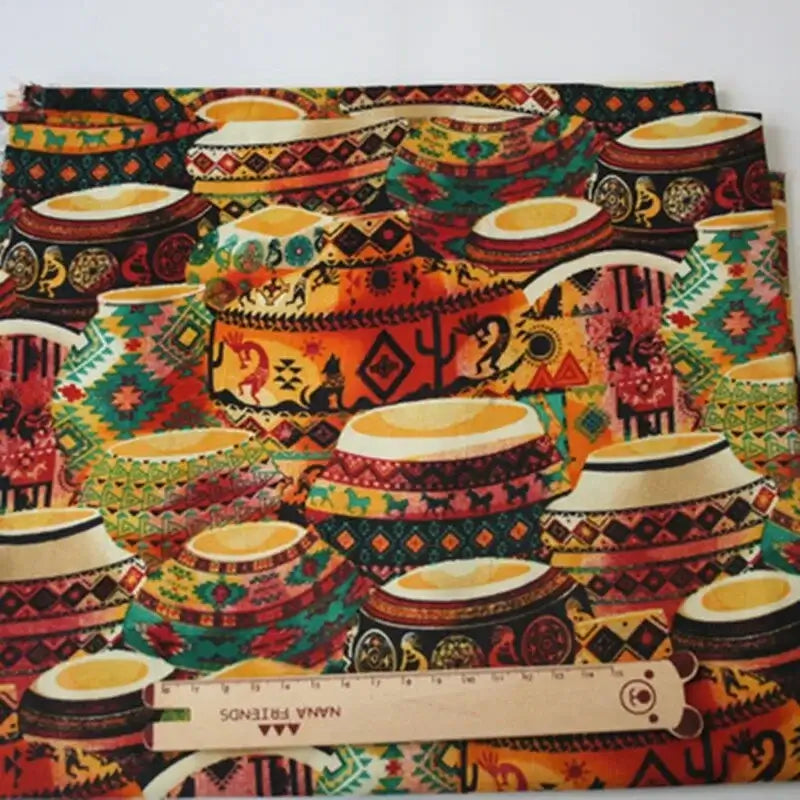 Retro Western Fabric By The Yard-Longan Craft