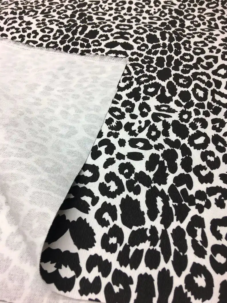 softcottonleoparddenimfabricbytheyard