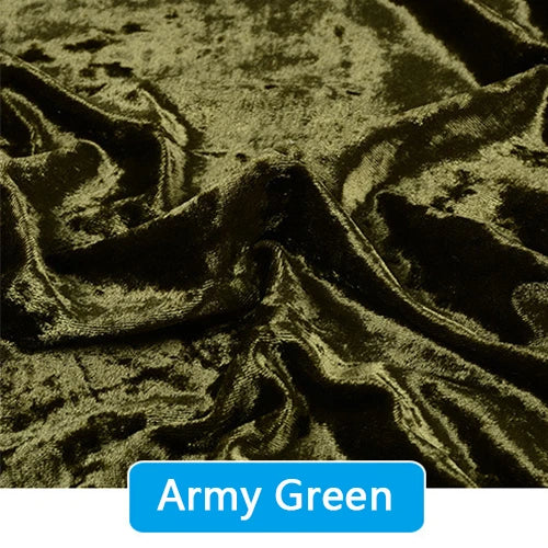 Crushed Velvet Fabric By the Yard|Soft Velvet Upholstery Fabric| 63" Wide Velour Fabric for Sewing & DIY Crafts